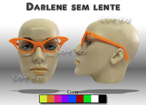 Óculos de festa darlene sem lente